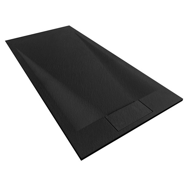 BASALT duschbrosch, svart, 80x100