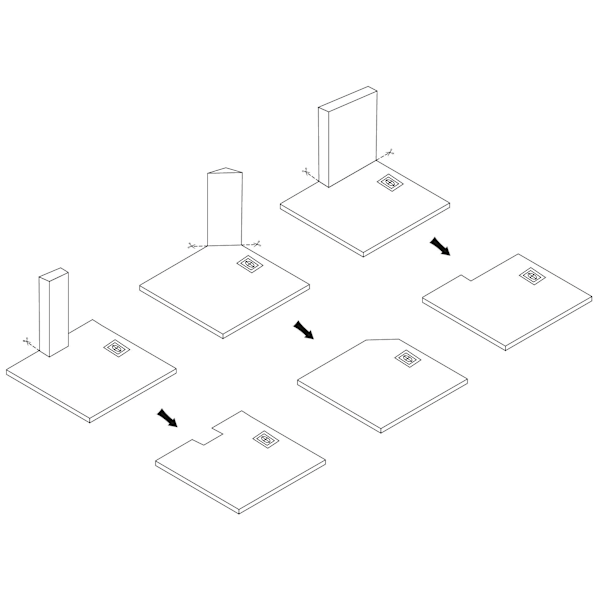 Duschbricka Magnum GRÅ 90x90