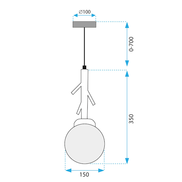 Hängande lampa boho app1422-1cp