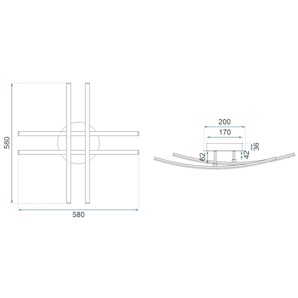 Taklampa led tak modern app398-c