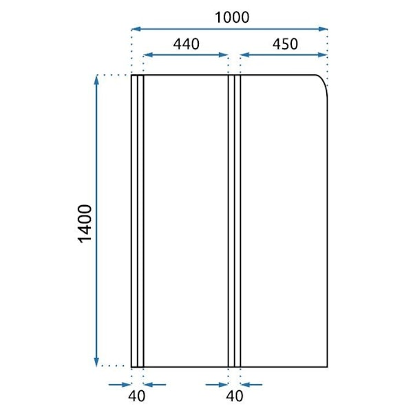 REA AGAT-2 100 VIKBAR BADKARSKÄRM