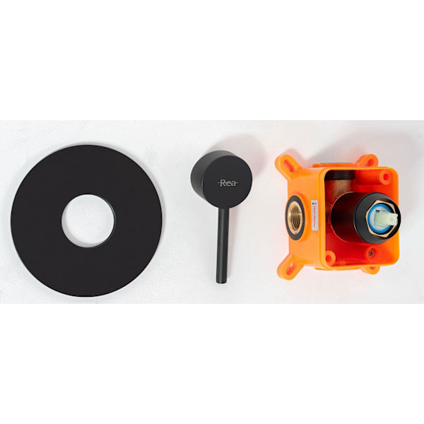 REA LUGANO DOLDA DUSCHSET SVART +BOX