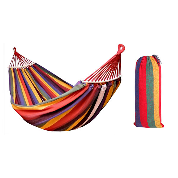 Hängmatta 1-person med tvärstång 40cm 400257 Gul