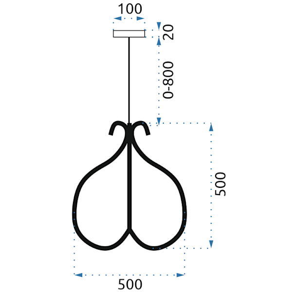 TAKLAMPA HÄNGANDE LJUSSTAKE APP255-5C