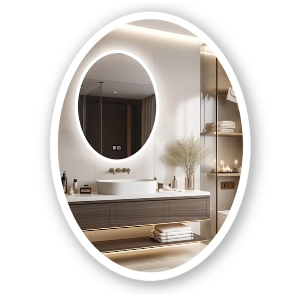 VÄGGSPIEGEL REA LED WWA 60X80CM CHROME