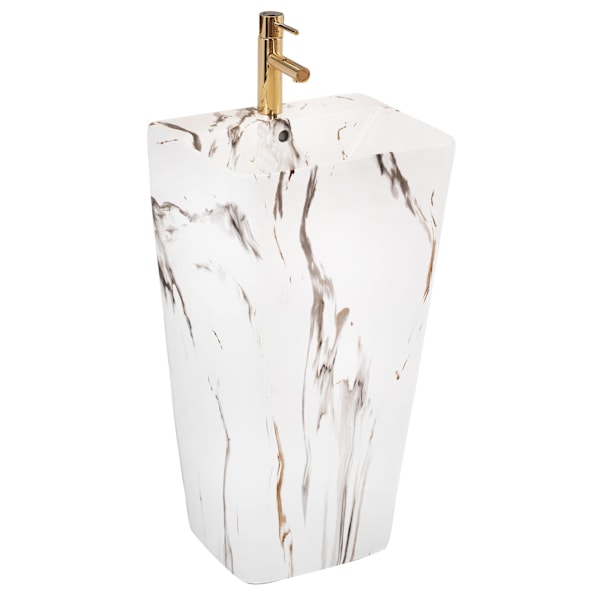 FRITSTÅENDE HÅNDVASK REA ARIS MARBLE WHITE