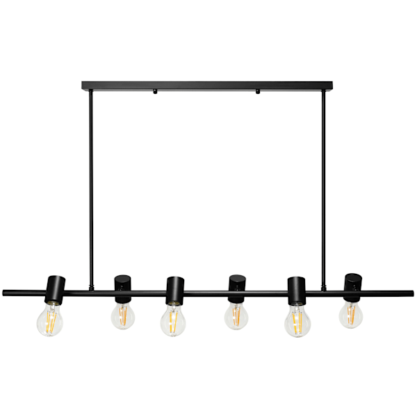 Industrial App480-6CP Metal Tak Lamp Black