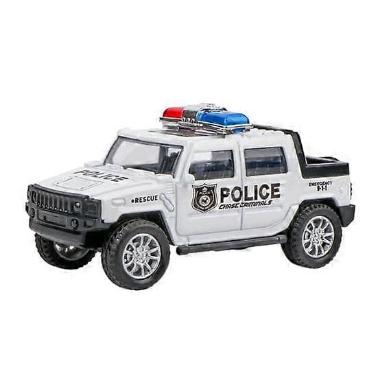 Praktisk och vacker 1/36 Fordons Polisbil Simulering Dra Tillbaka Lastbilsmodell Barnleksak Julklapp