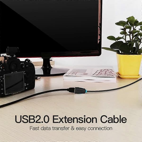 Praktisk och vacker 3m guldpläterad USB 2.0 förlängningskabel datakabel för Xbox One PC Smart TV
