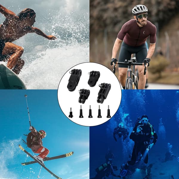 Adjustable Camera Extension Arm, Fixed Mount Bracket with Short and Long Screw Extension Arm for GoPro Hero 10, 9, 8, 7, 6, 5