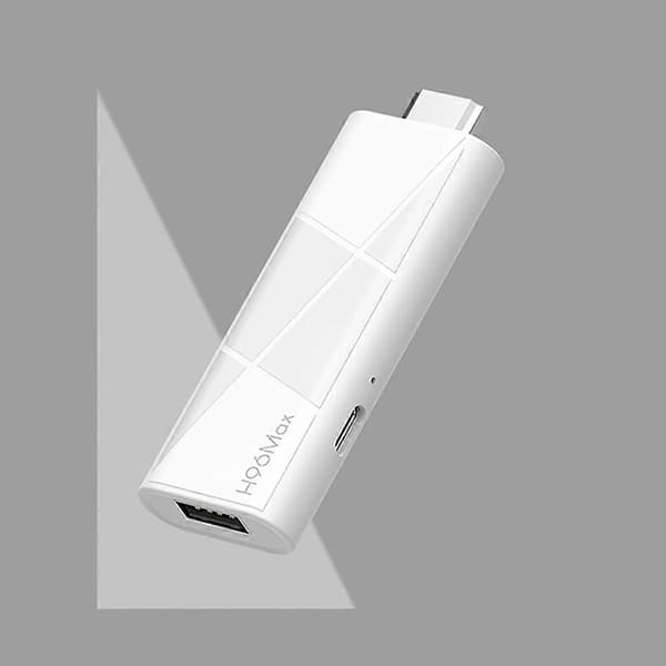 H96 MAX TV Stick Android 14 Rockchip 3518 med Wifi6 4K ULTRA 3D HDR Bluetooth5.4 Mediaspelare TV Sticks Vit