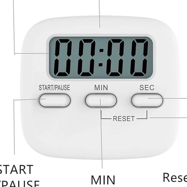 This 1-pack digital kitchen timer features a magnetic countdown stopwatch and a loud alarm, making it perfect for cooking