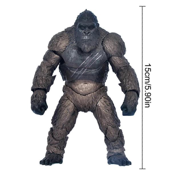 King Kong Monster Gorilla 5\" Actionfigur med stridsøksfigur VS Godzilla, 50% tilbud 26s