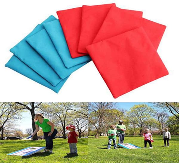 Corn Hole Game Sandbag Set, 16 påsar, majsfyllda tygpåsar, träningsutrustning för utomhusspel (fyllning ingår ej).