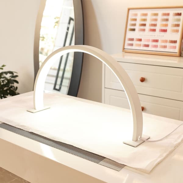 Halvmåneformet neglelampe - LED-bordlampe (hvit)
