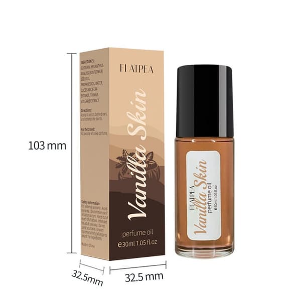 Vanilla Coconut Roll-On Perfume. 30ml. Portable. Long-lasting scent for wrists and neck.
