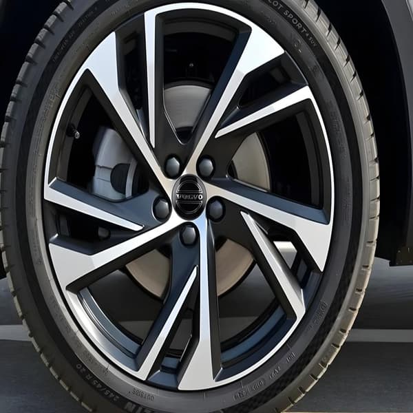 4-pakning Volvo senterkopper - hjulnavsmerke 56 mm Svart