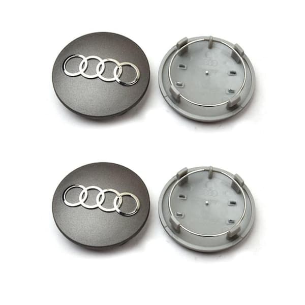 4 stk. Audi navkapsler med ydre diameter 69 mm, kompatible med A4, A4L, A6L A