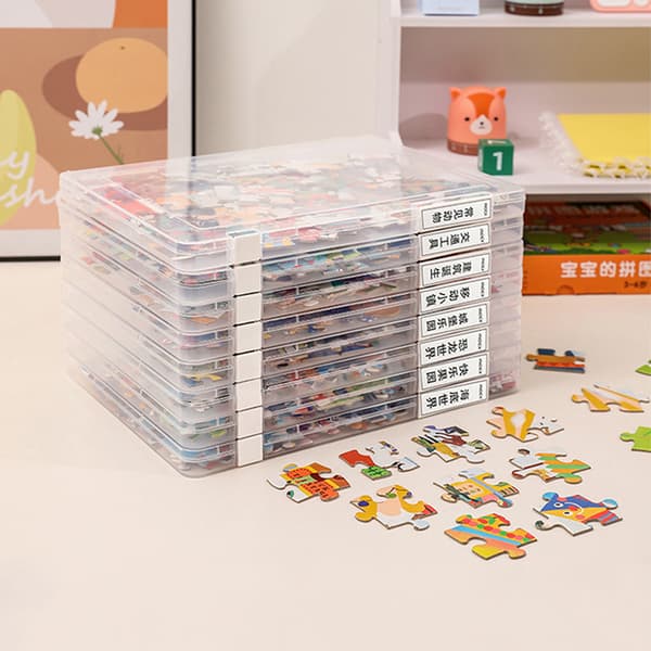 Praktisk puslespillbeholder Organizer med lokk