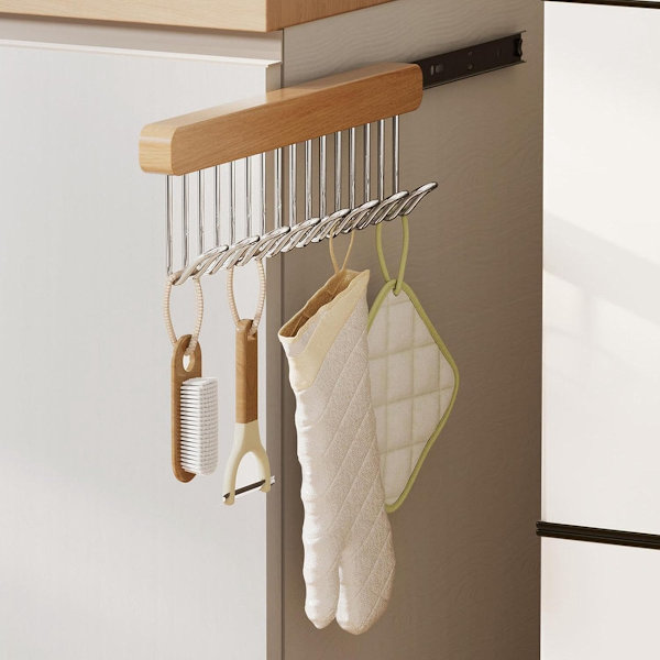 Clothes Hanger - Clothes Rail - Extendable - Hook Extendable Clothes Hanger - Non-Slip Hangers with 8 Hooks - Multifunctional Hanger