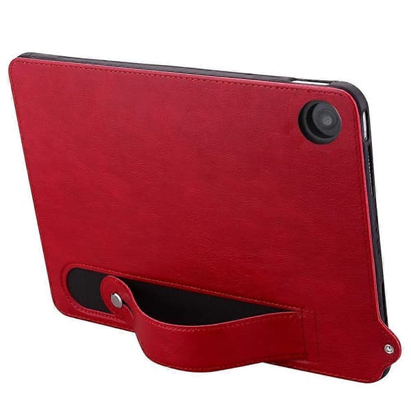 Praktiskt och vackert surfplattefodral för Fire HD 8 (2018) / (2017) / (2016) / (2015) Handrem Kickstand Läderfodral