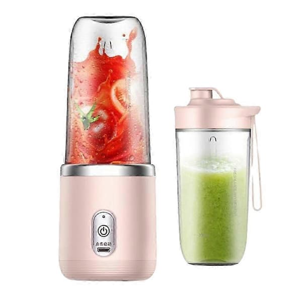 Elektrisk Mini Juice Maker Bærbar Blender Smoothie Juicer Fruktmaskin 26s pink