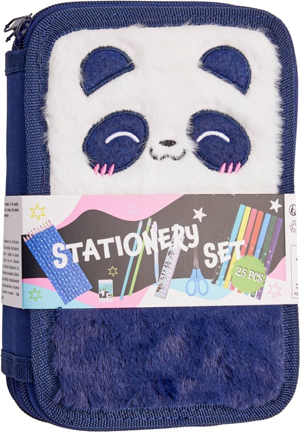 Penalhus 25 dele Panda multifärg multicolor
