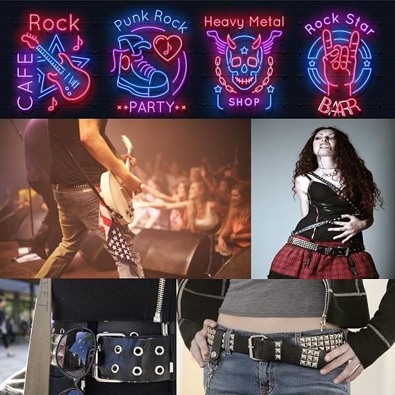 Spiked Bælte Punk Bælte Y2K Goth Bælte til Mænd eller Kvinder-FA11-
