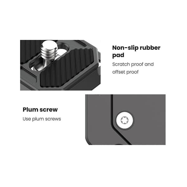 F38 Universal DSLR Gimbal Hurtigutløserplate Klemme Stativ Slider Gimbal Tilbehør