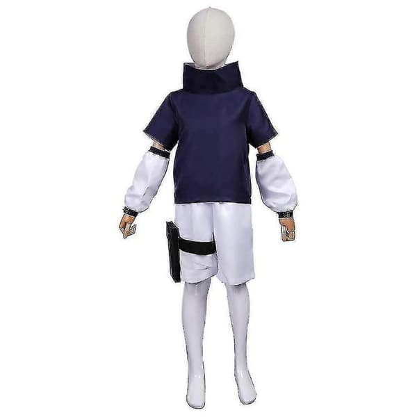 Sasuke Uchiha Cosplay Kostym Barnkläder Halloween Party Klänning _a Hög Kvalitet L(130-150)