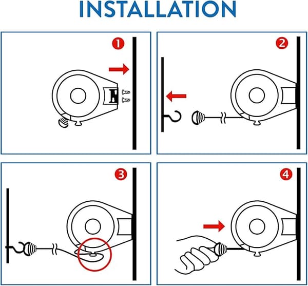 12m Retractable Clothesline, Very Strong and Durable Clothesline DXGHC