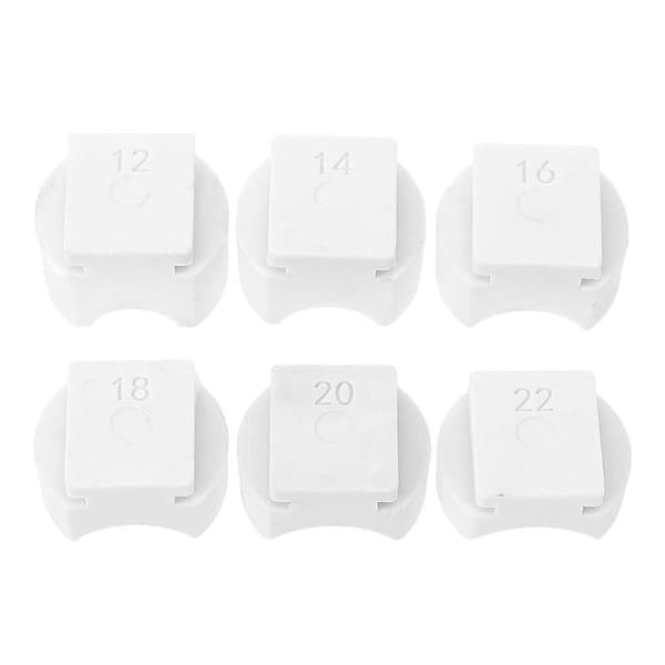 6 stk. Ringbøyer Dyser Del Ringmaker Tilbehør Multifunksjonelt Smykker Ringbøyemaskin Tilbehør White 2.50X2.00X1.60CM