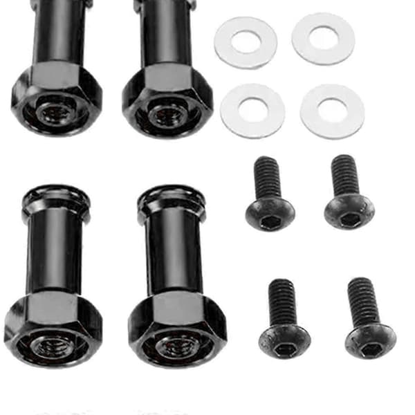Metall 12mm Hjulnavsadapter Förlängning Offset /14 RC Bildel Black