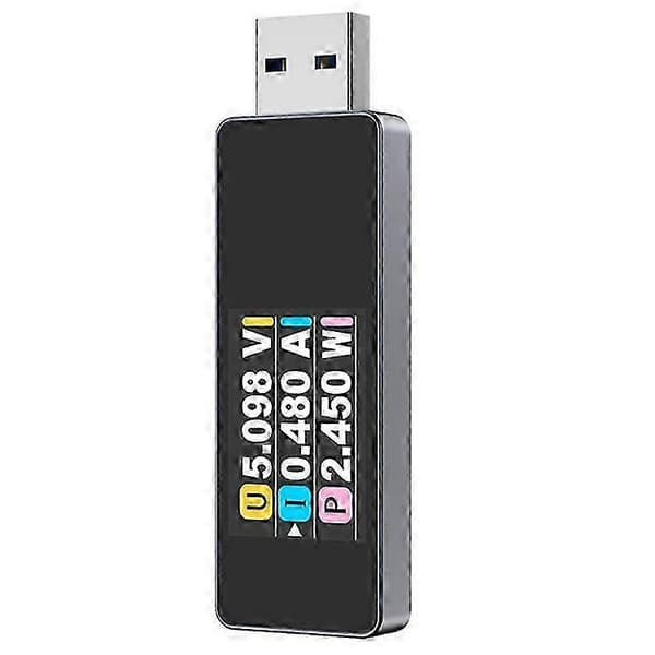 JEYI USB 3.2 Tester 5-30V 3A Spenning Strøm 10G Overføring Strømtester Multimeter Voltmeter 26s