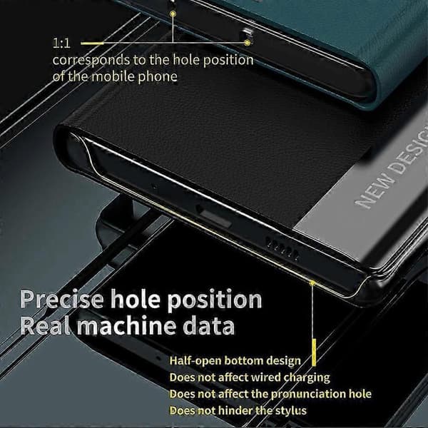 Til Samsung Galaxy A56 5G Cover Antidrop Læder Telefoncover med Stand - Grøn-ss Multicolor Sky Blue