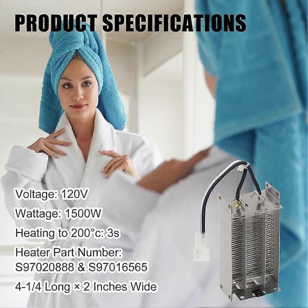 S97020888 Varmeelementudskiftning til Broan Nutone Badeværelsesventilatorer Varmeelement til Varme/Ventilator/Lys