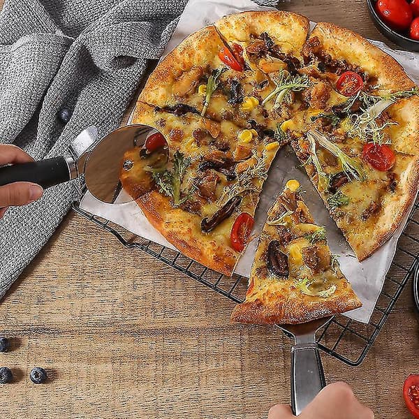 2-delt pizzaknivsett / Pizzaspade i rustfritt stål Pizzaspadesett