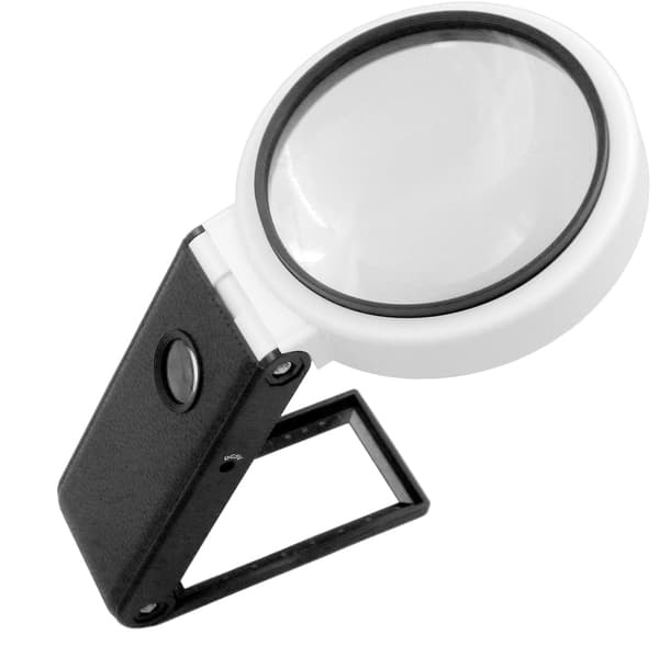 Magnifying Glass 10X 30X with Light and Stand, Handheld Standing