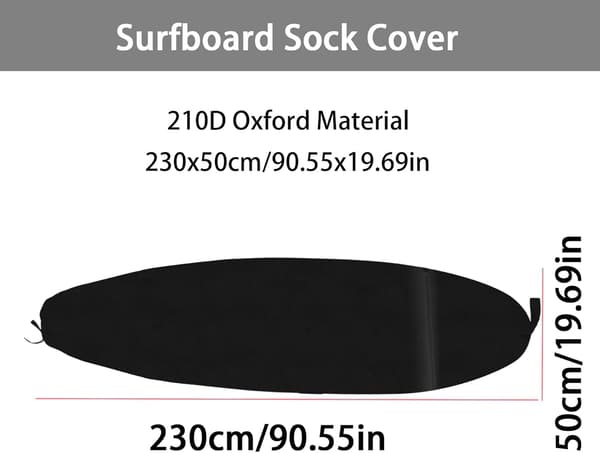 Surfboard Longboard Bag, Pouch Surfing Accessories with Drawstring, Waterproof Lightweight, Windproof and Dustproof