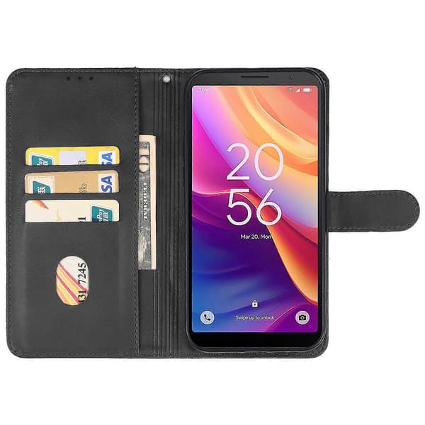 Læderetui til TCL 501 Black