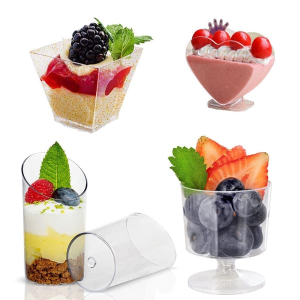 20 stk Plastmousse Dessertkopper C-80ML