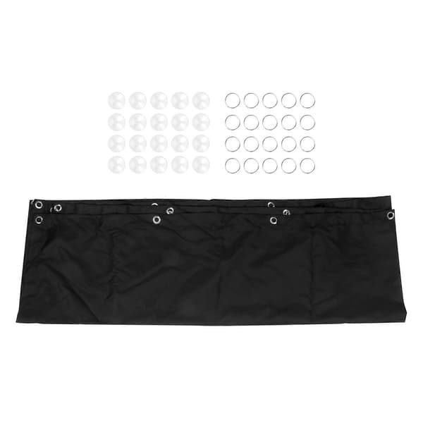 Temporary Blackout Blind with Suction Cups for Windows Adjustable Shade Drape Thermally Insulated Sound Reducing