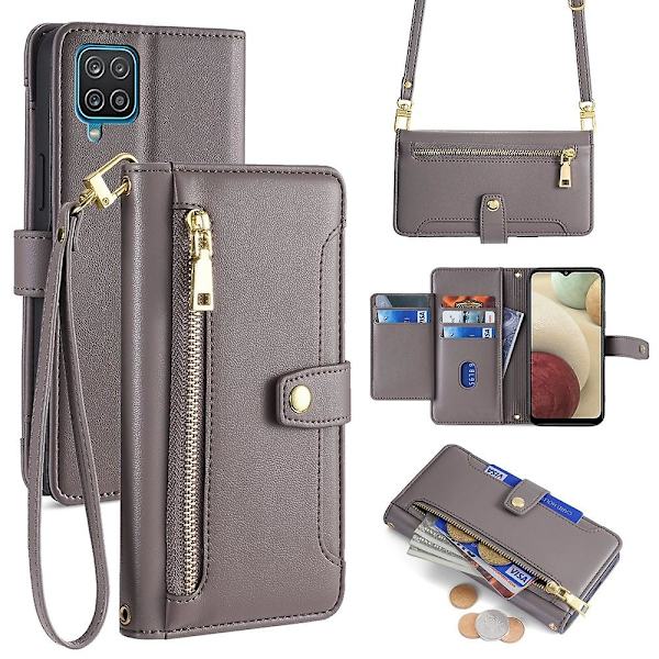 Lynlåspung-etui til Samsung Galaxy A12 Grey