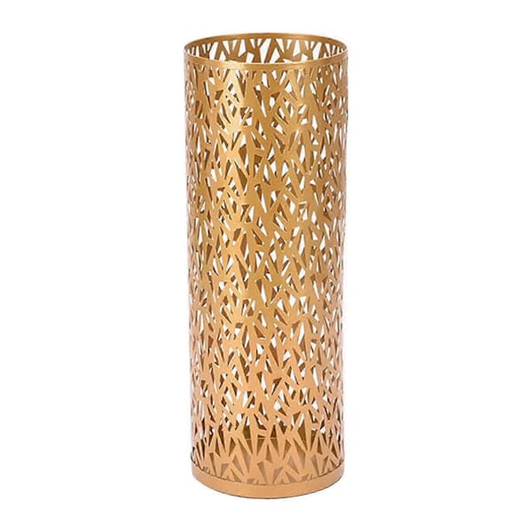 Moderne guld metal paraplystativ og opbevaringsholder 42*15cm 26s