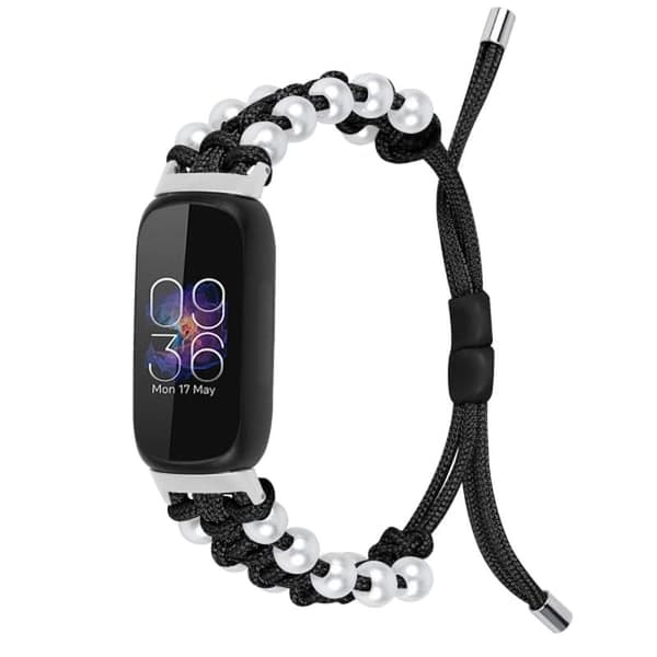 Vävt tygarmband för Fitbit Inspire 3 Svart