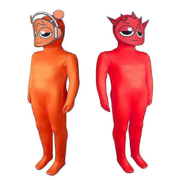 Sprunki Cosplay-asu Haalari Juhla-asu Bodysuit Brown 160