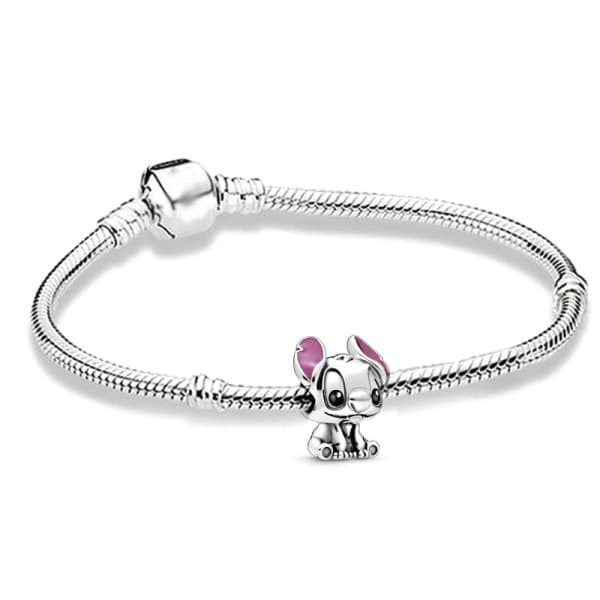 PANDORA Sterling Silver Disney Lilo Stitch Charm Armband Charm Silver 16cm