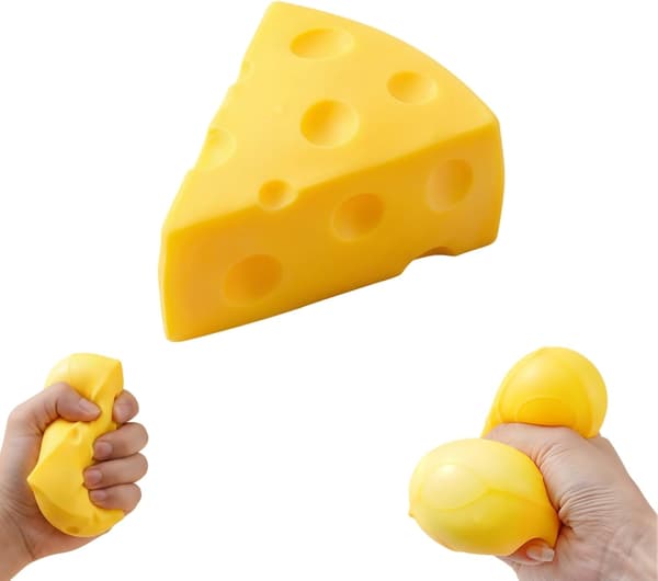 Ostkub Squishy, Falsk Ost Klemmeblokk Beroligende Fidgetleker for Voksne Triangle-5cm