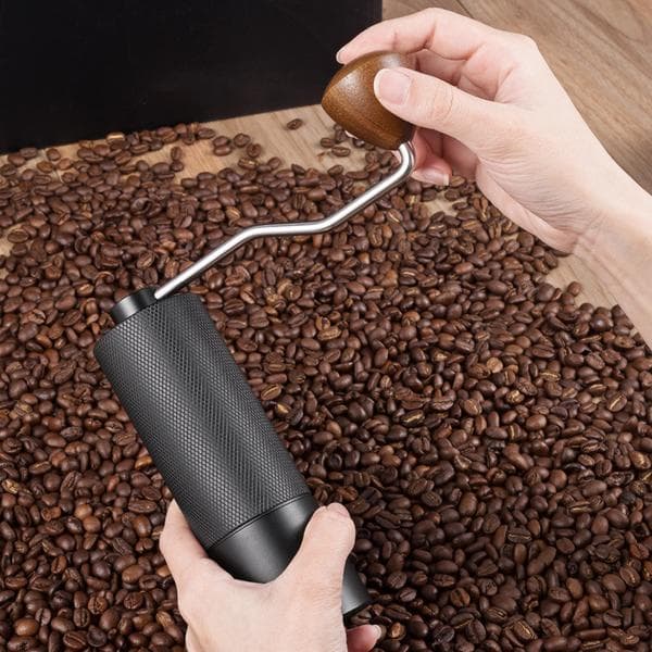 Håndsvinget kaffekværn, bærbar kaffemaskine, europæisk stil CNC stålkern