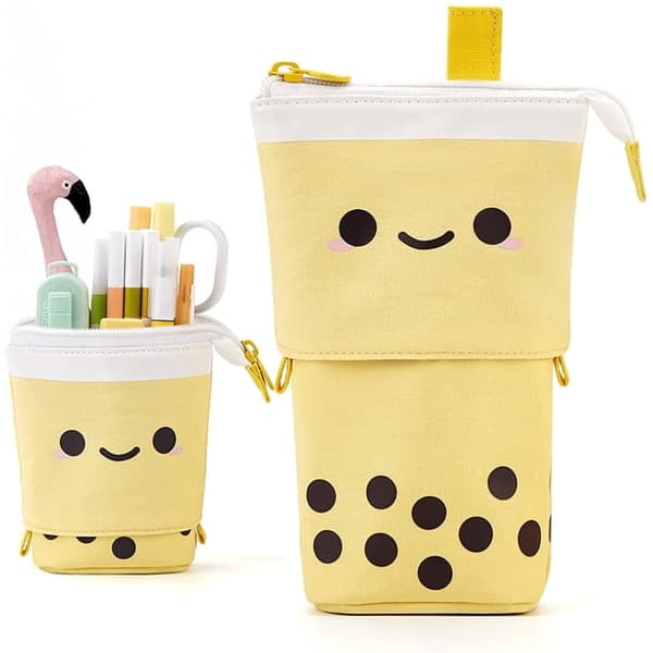 Cute Pencil Case Standing Pen Holder Telescopic Pencil Bag 1-pack